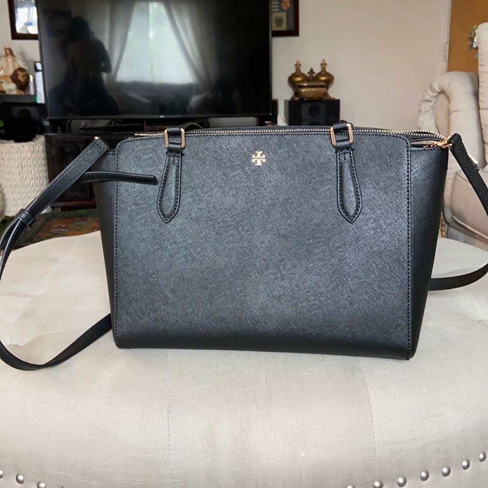 Tory Burch Emerson small top zip tote bag